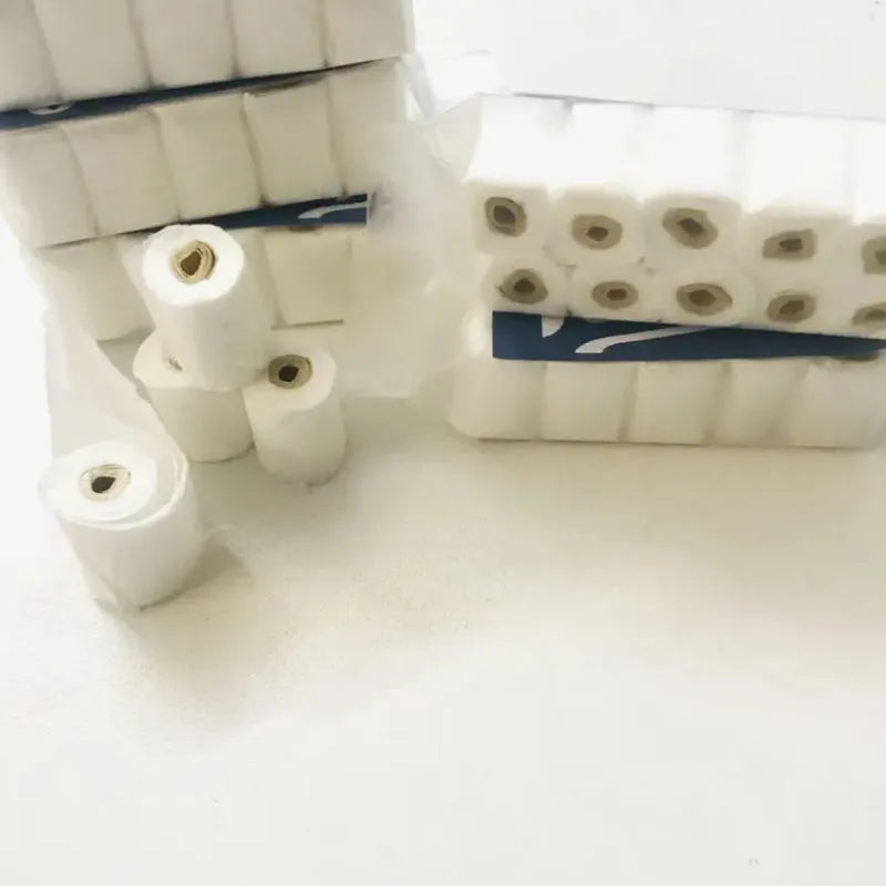 Simulated tissue roll paper model for children's pretend play measuring 30mm x 15mm x 80mm