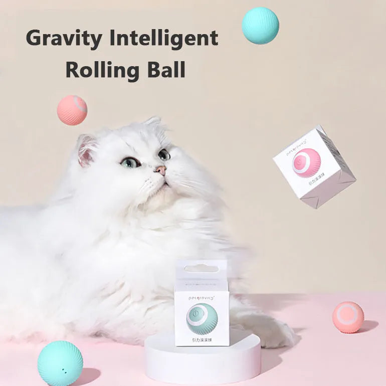 43mm automatic rolling ball cat toy with obstacle avoidance technology