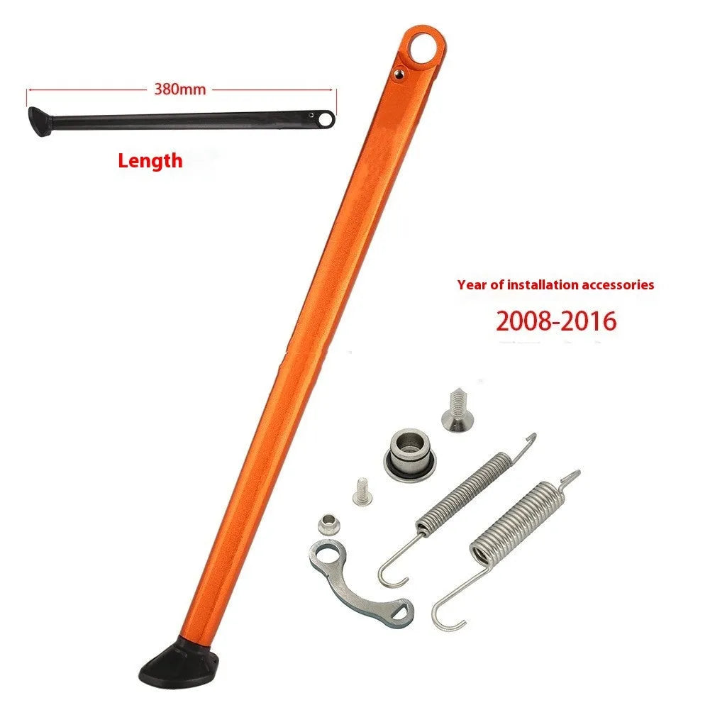 Scrambling motorcycle side stand side support for KTM and HUSQVARNA, 38cm length, black finish