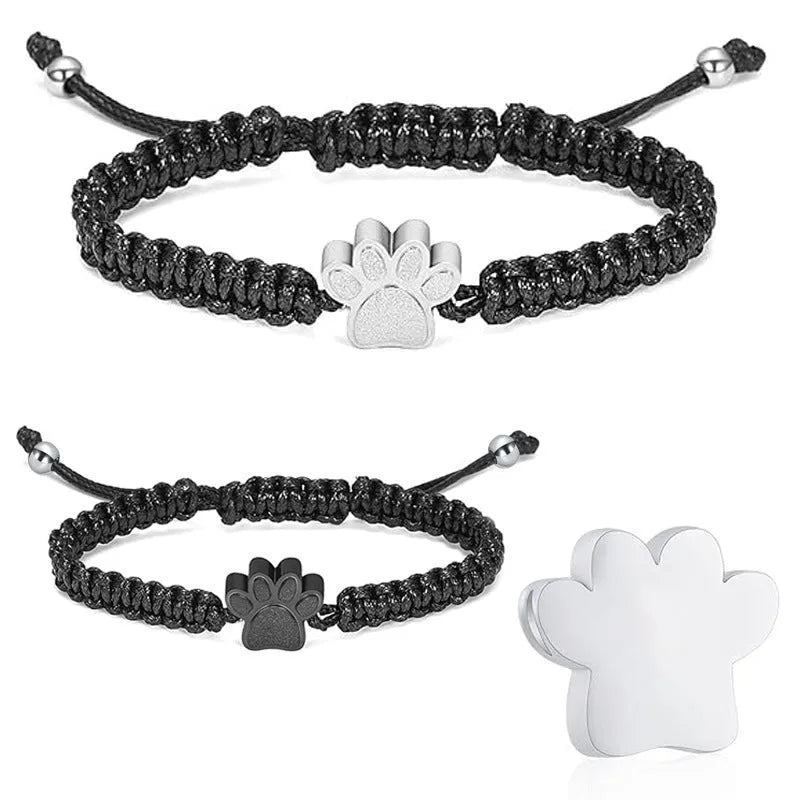 Titanium steel open memorial pet ashes bracelet in silver, geometric pattern with lightning and universe design