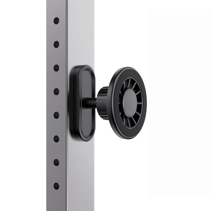 A plastic double-sided magnetic base bracket for outdoor photography equipment mounting.