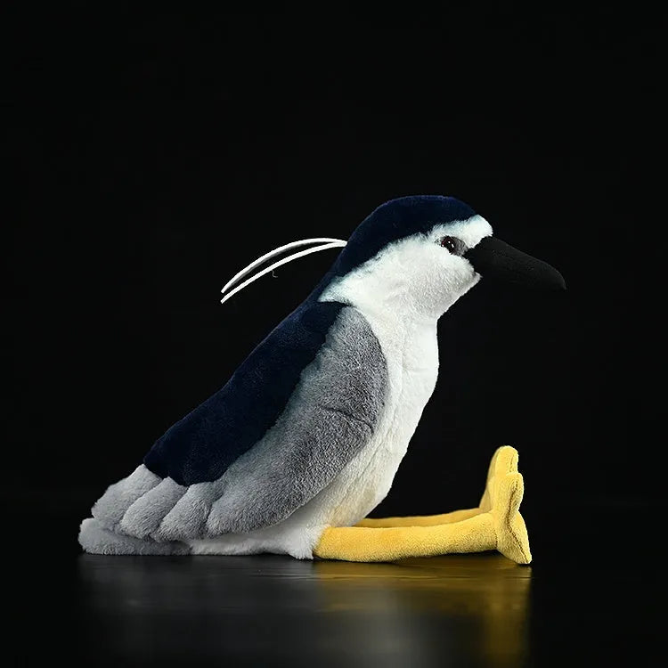Chinese pastoral penguin plush toy, 24cm height, plush material with PP cotton filling, single doll for display.