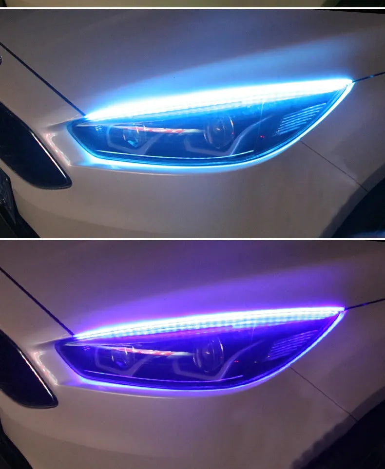 Remote control and RGB colour-changing LED daytime running light for GM vehicles in three length options.