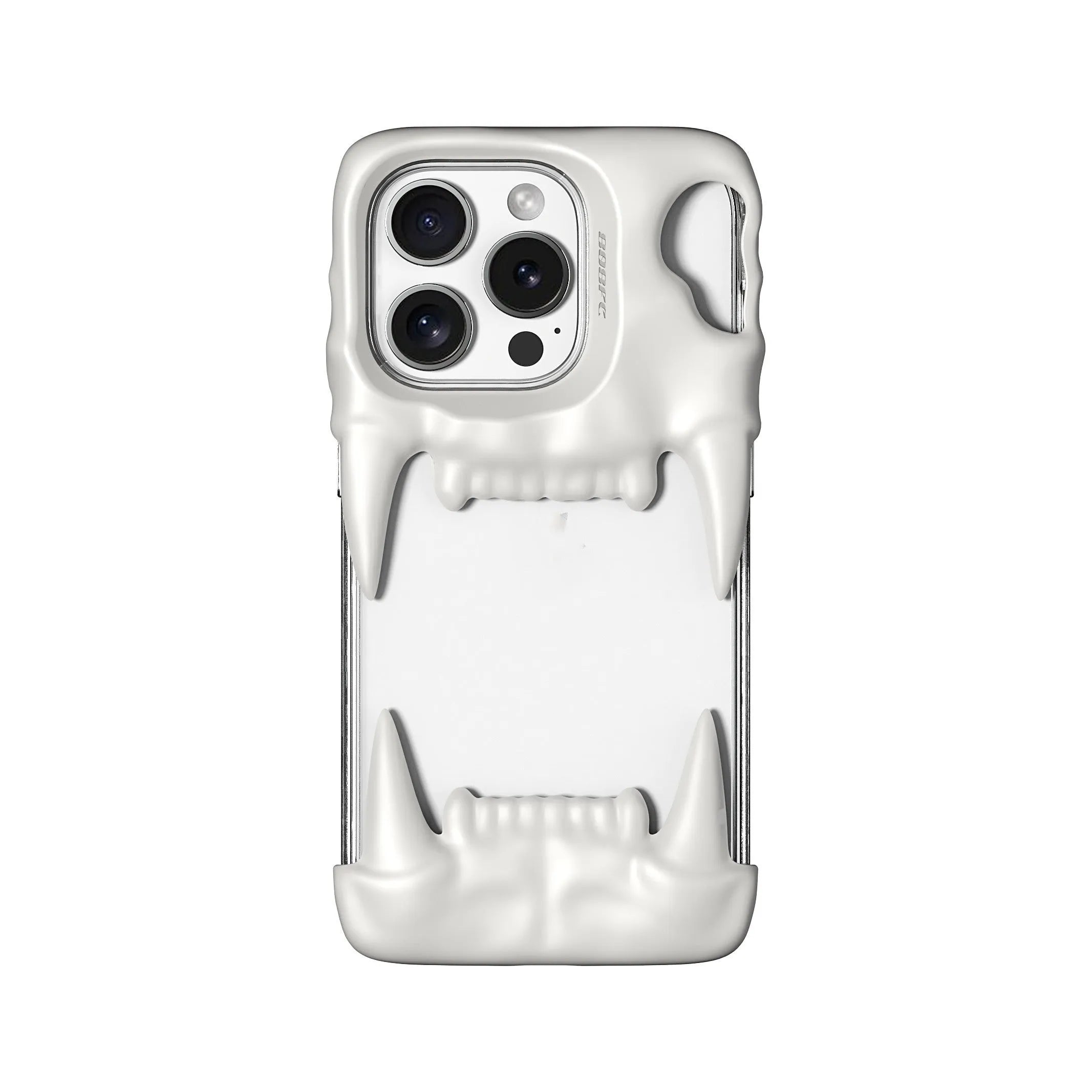 Silicone mobile phone case with transparent inner shell and all-wrapped coverage in metallic silver for iPhone