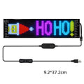 Programmable full-colour LED car sign with flexible bendable screen showing custom animation display