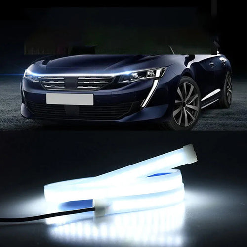 Automotive LED atmosphere light strip for engine cover installation in various colours and lengths.