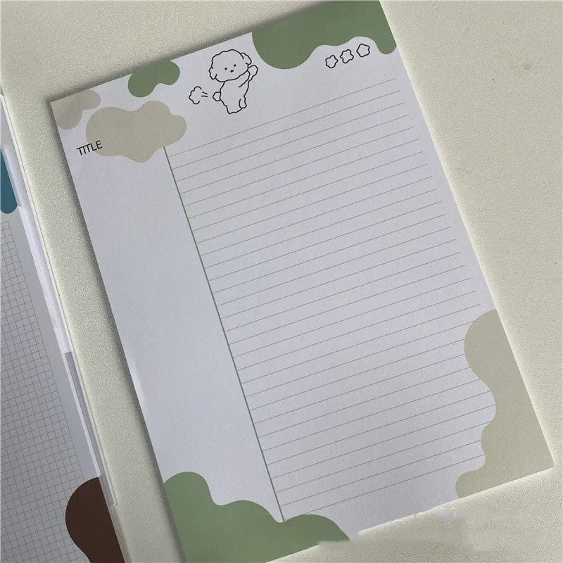 INS Wind Marshmallow Dog B5 sticky note paper pad with animal design cover
