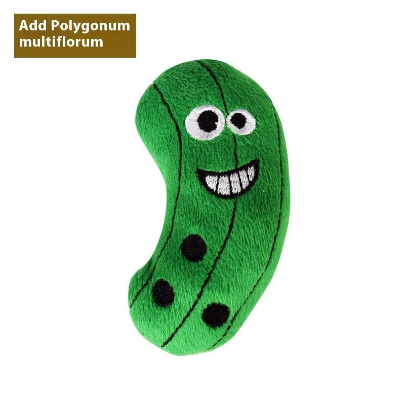 Tiantianmao polygonum multiflorum wooden cat toy with catnip plush in burrito shape