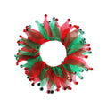 Tie-dye pet dog collar showing Halloween and Christmas patterns plus green and blue colour options