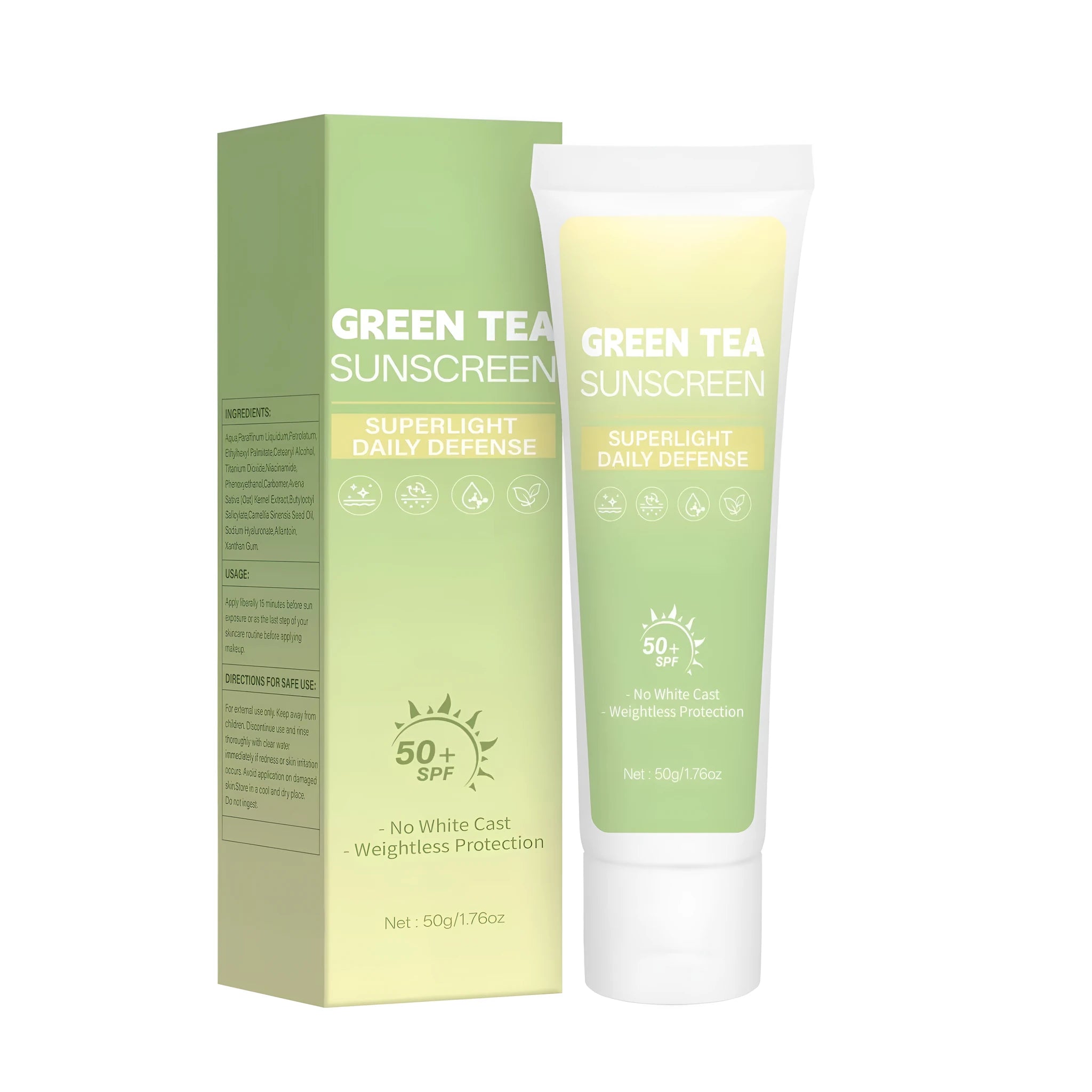 30 ml tube of Green Tea Sunscreen SPF 50+ PA++++ protective cream
