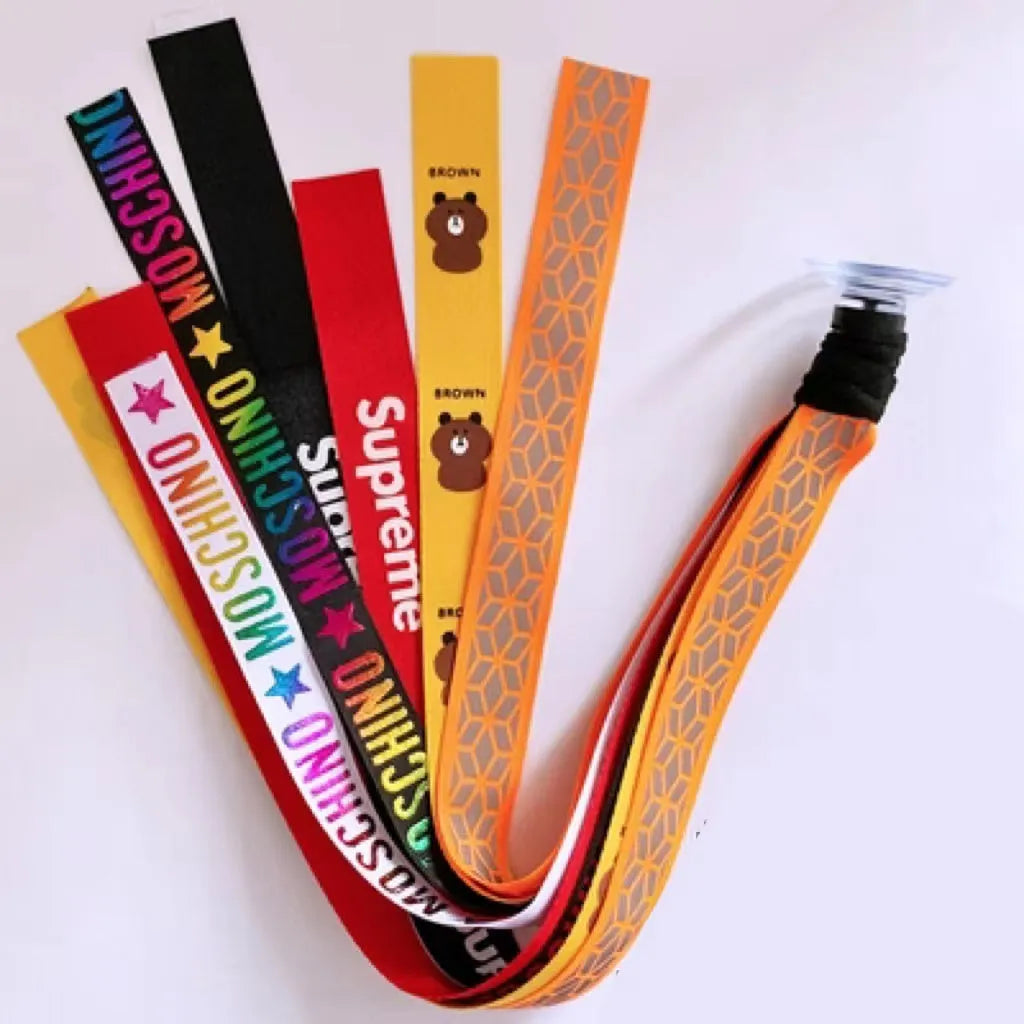 A decorative ribbon streamer for attaching to a child's roller skate or ski helmet, shown in a selection of colours.
