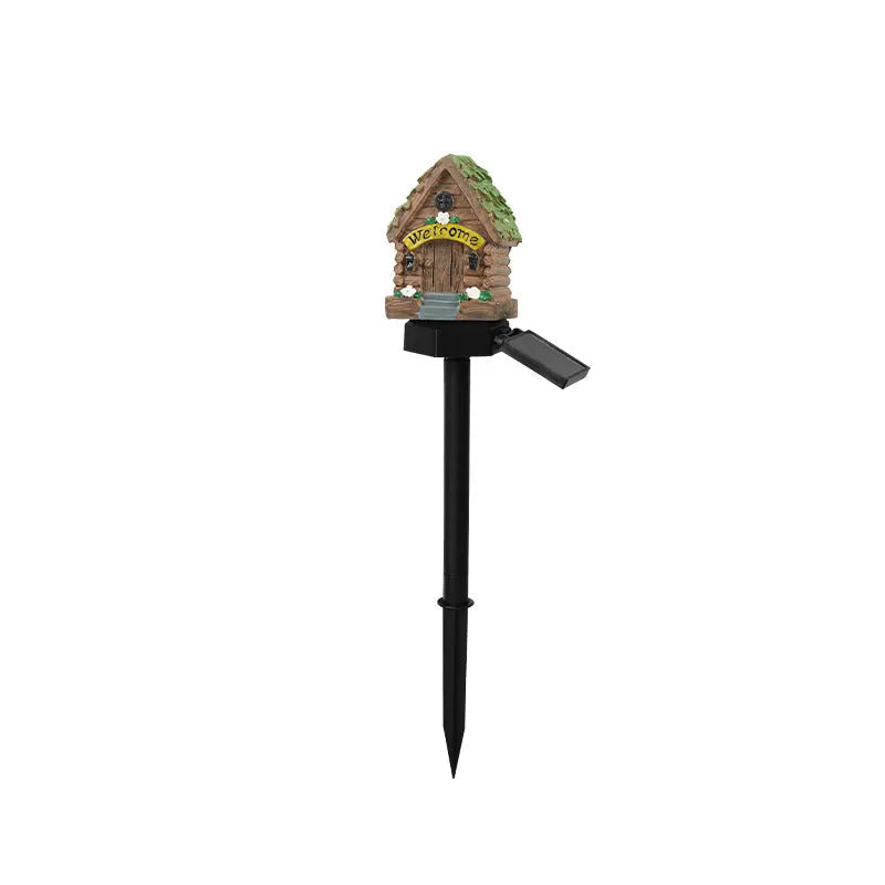 Outdoor solar-powered LED garden light in flower shape with waterproof IP55 rating