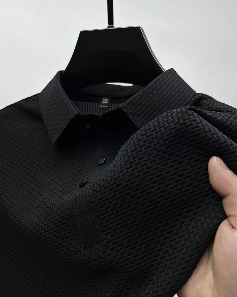 Mens mesh ice silk short sleeve T-shirt in loose fit, solid colour summer top, sizes M to XXXXL