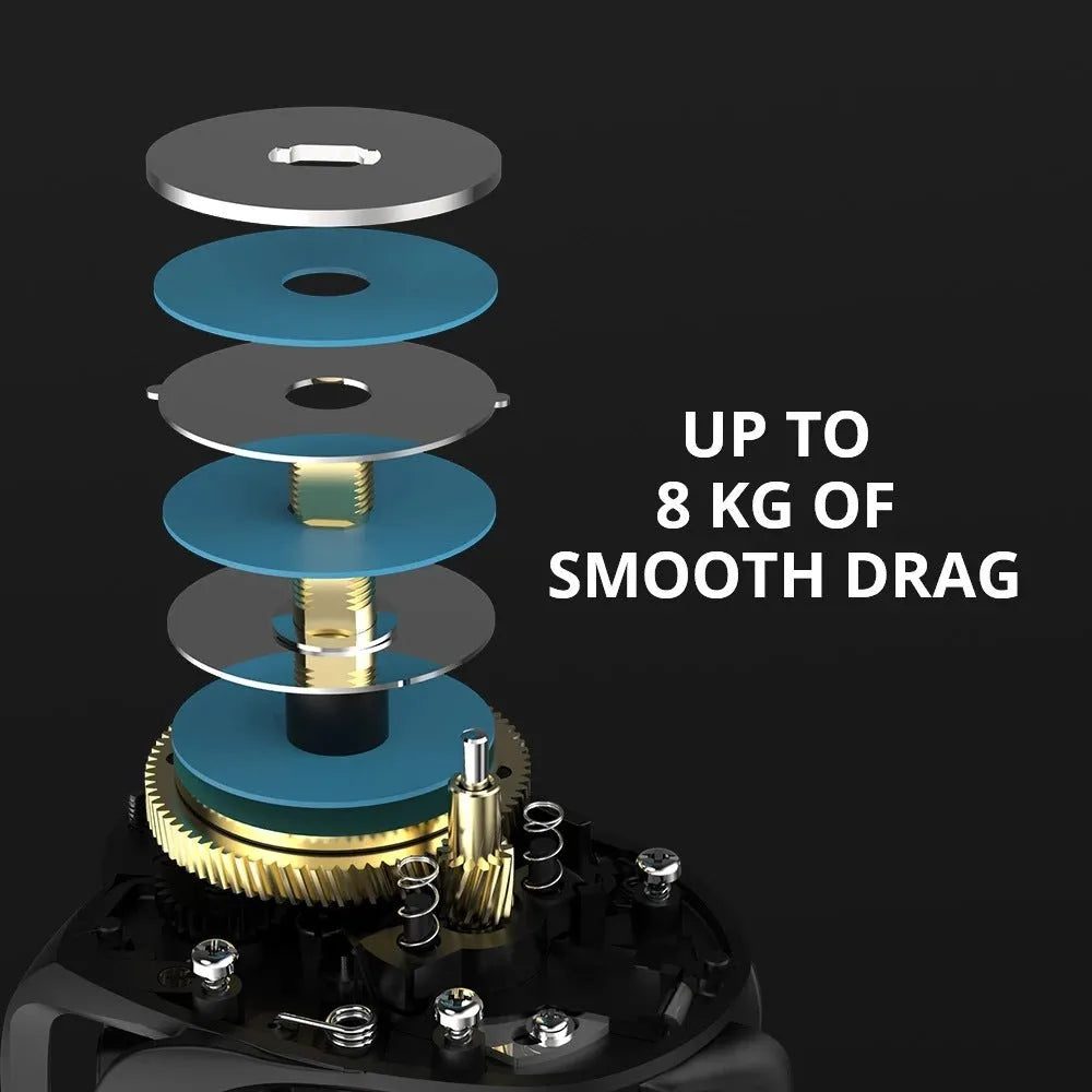Drip wheel fishing reel with left or right hand wheel option for lure fishing