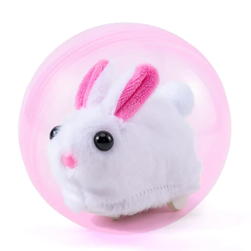 Universal hamster rolling ball with interchangeable plush shells in beige, pink, white, and yellow designs