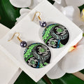 European and American fashion bohemian acrylic geometric round drop earrings for women in beige