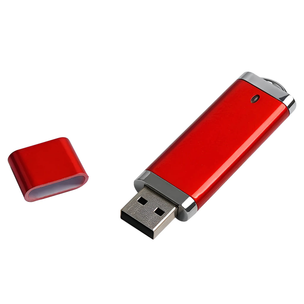 Plastic Creative U Disk advertising-free USB 2.0 flash drive in blue, red, silver, white, 73.2x20x7.4mm