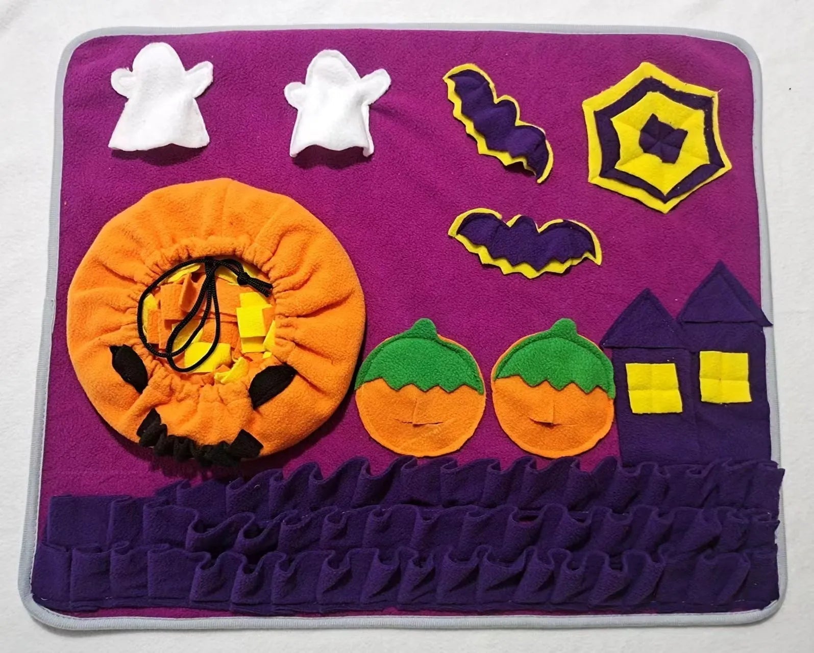 Halloween pet sniffing pad 50x60cm non-slip polar fleece cloth dog and cat toy