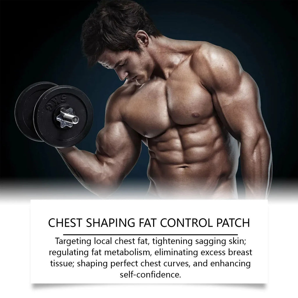 Pack of four men's thin herbal figure control patches for chest application