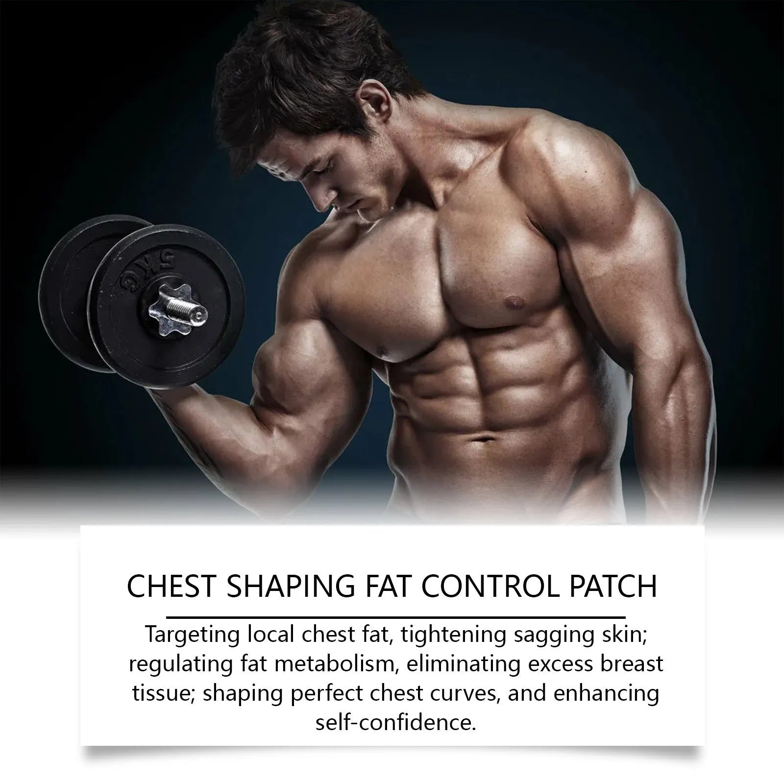 Pack of four men's thin herbal figure control patches for chest application
