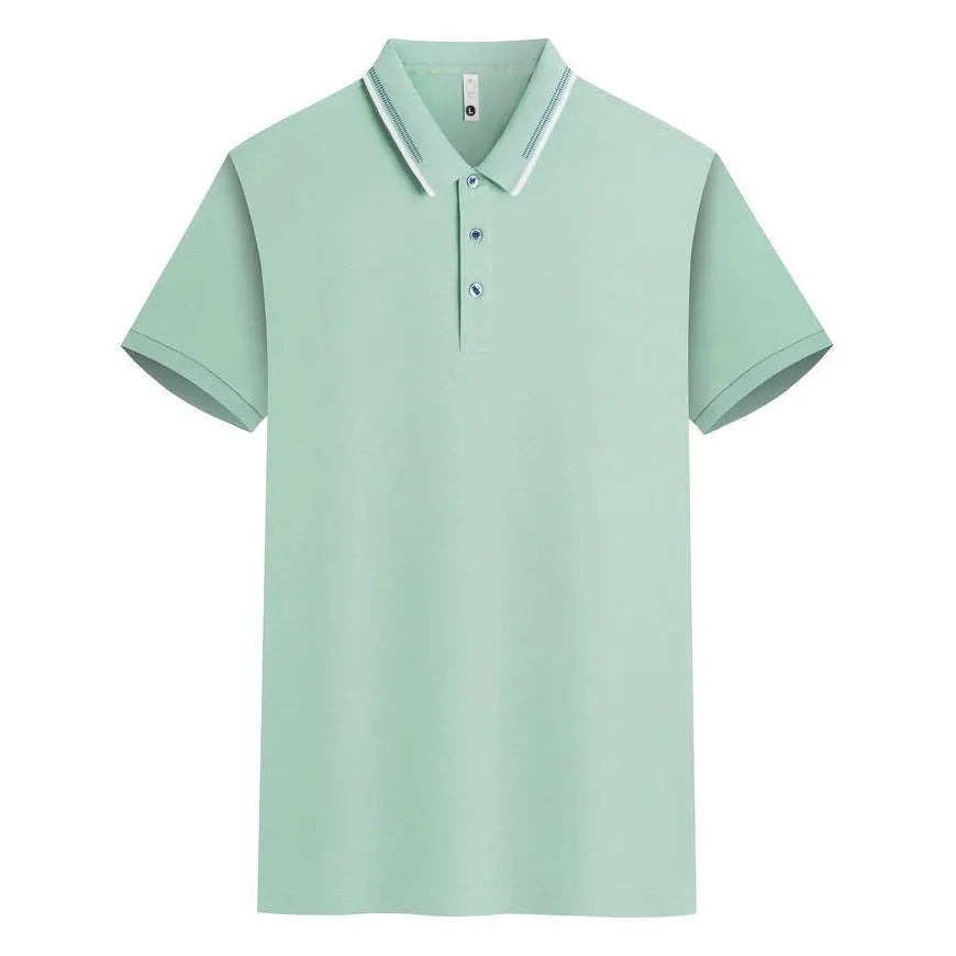 Women's cotton pullover jacket with an asymmetric lapel, shown in a light blue colour.