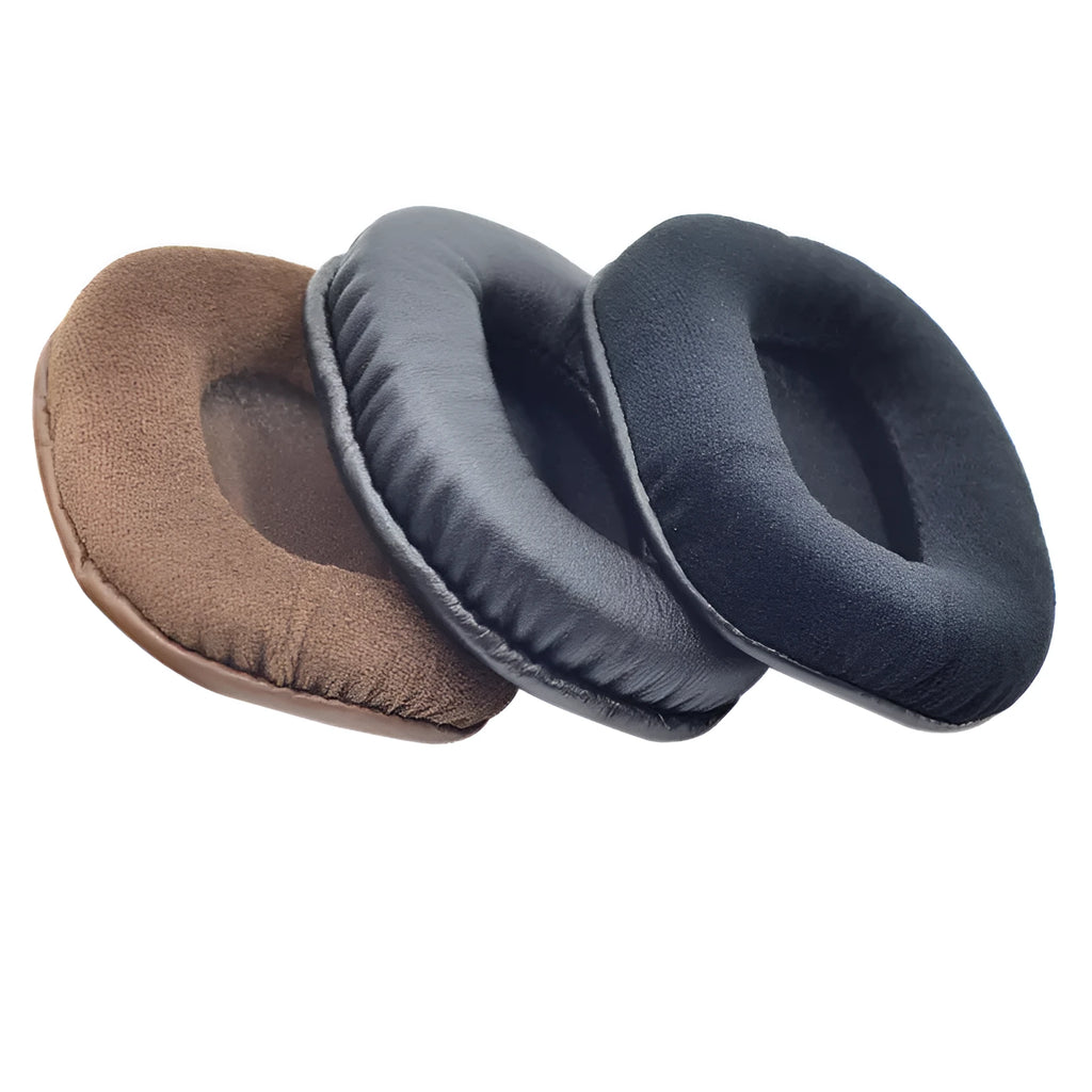 Simple soft sponge earphone cover replacement earmuffs in black leather and flannel colours for headphones
