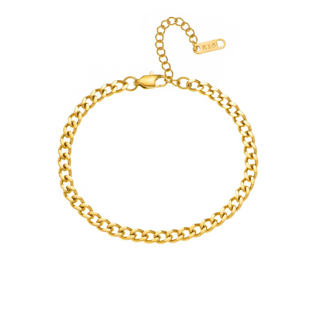 Gold and silver titanium steel necklaces with letter, number, and heart charms on a 40.5cm chain.