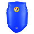 Red boxing helmet and one-piece chest protector set for fighting training
