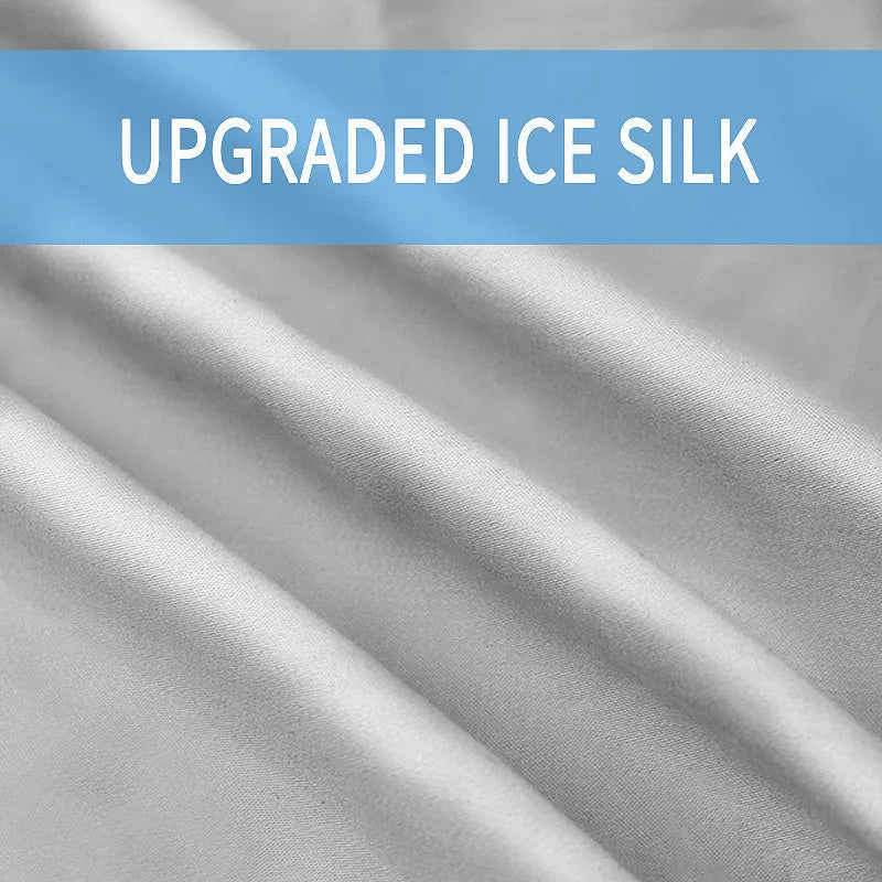 U-shaped maternity pillow with ice silk cover in green colour showing curved design for pregnancy support