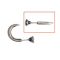 S925 sterling silver punk stud earring in straight and curved retro nail designs.