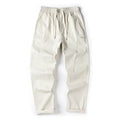 Casual cotton wide-leg trousers with pants-mouth design in milky white and black colours