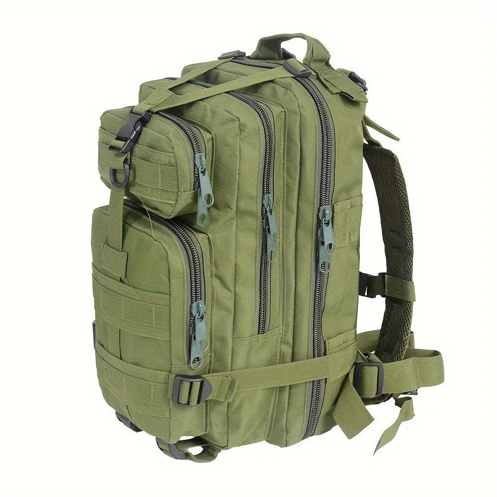 Double pull head camouflage outdoor backpack for men in PU material with multiple camo pattern options