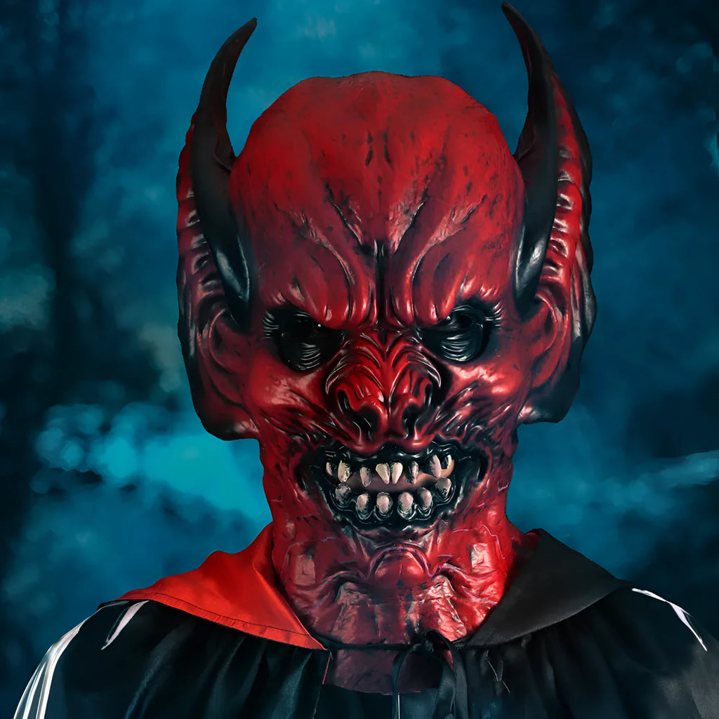 Red bat head cover party mask made from RP foam for Halloween and costume events