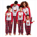 Christmas family matching father and son red cartoon print cotton blend top set