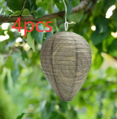 Paper beehive lantern with honeycomb structure, shown in assorted colours, measuring 22cm wide by 28cm high.
