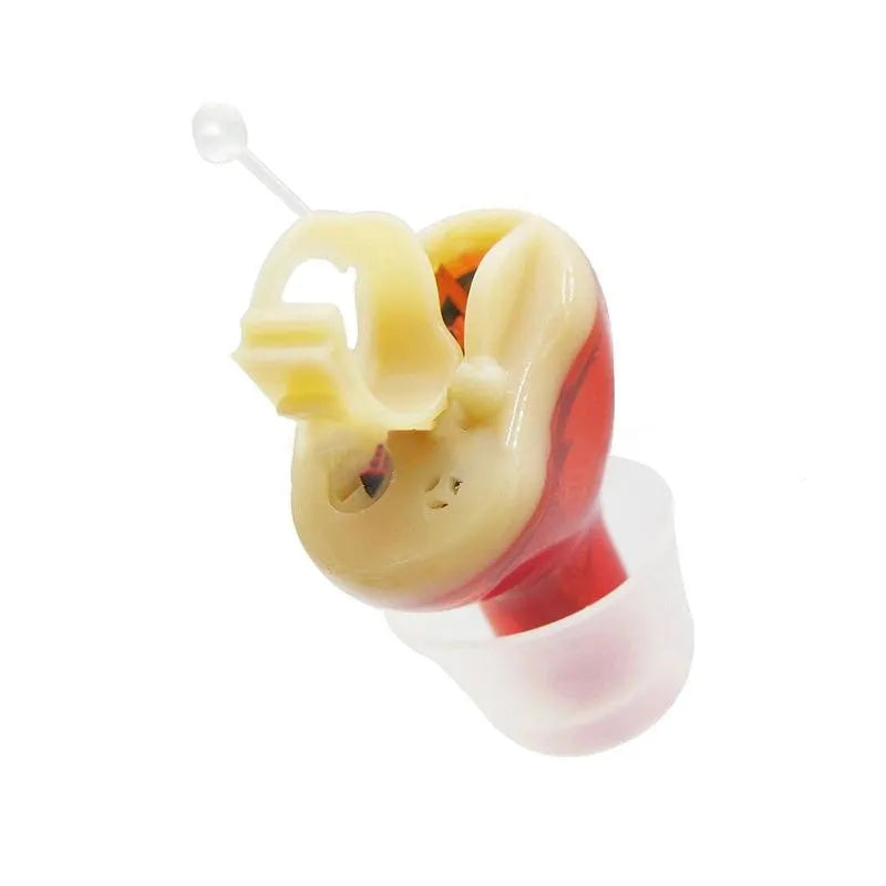ABS hearing aid in skin colour for left ear with lightweight plastic housing