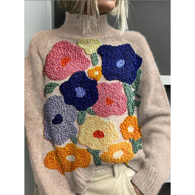 Women's Christmas-themed casual top with 3D abstract printing in polyester fabric