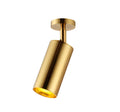 Nordic all-aluminium ceiling light with LED lamp, electroplated gold surface, yellow colour