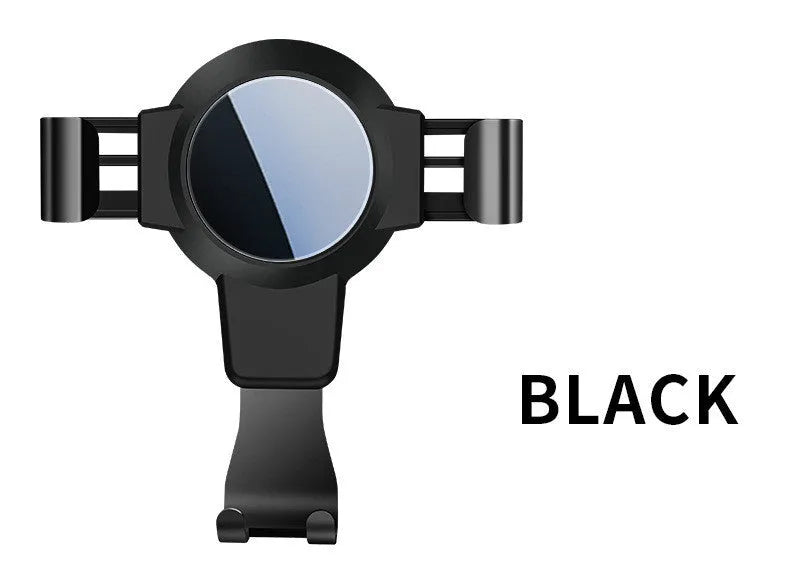 Black S4 gravity mirror ABS mobile phone bracket mounted on car air conditioning port