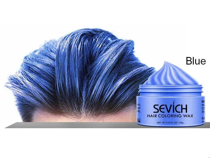 100g disposable hair cream coloured wax in various shades including black, blue, brown, and gray