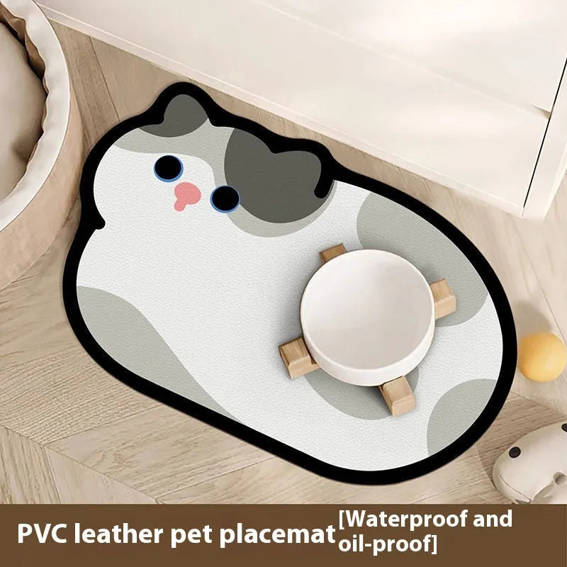 Cartoon pet leather placemat with anime animal print in 40×60cm
