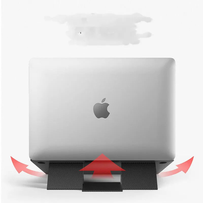 Ringke Folding Stand2 grey notebook stand folded, 210x160mm PU and metal with non-slip sticker