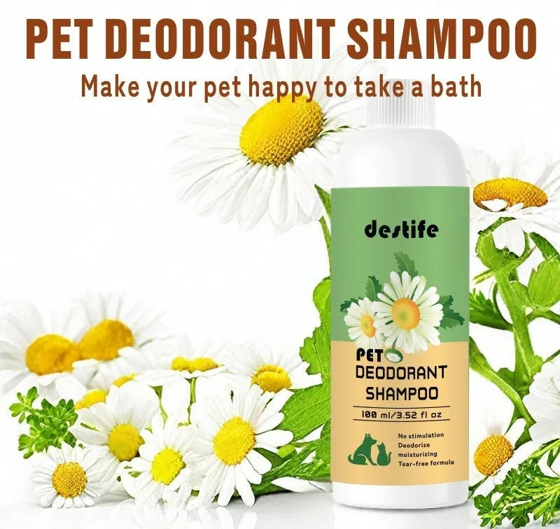 100ml bottle of pet shampoo for dogs and cats with shower gel and conditioner