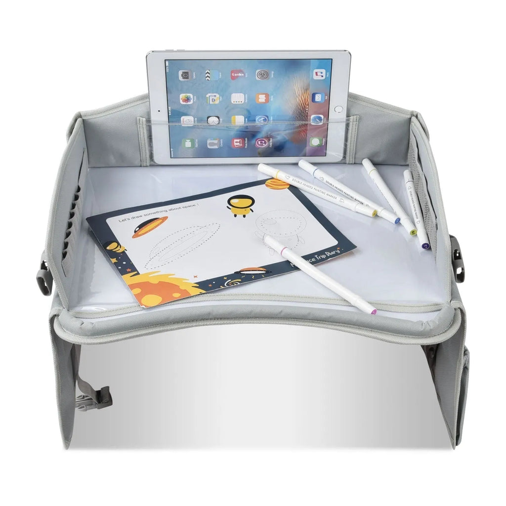 Gray children's toy car writing board tray travel artboard bag made from water-repellent cloth