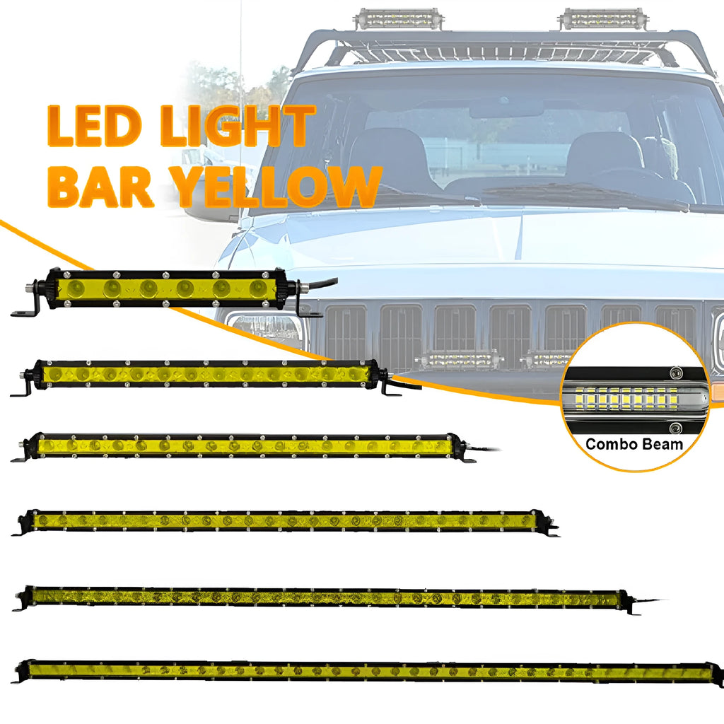 25 inch aluminium single row LED car light bar with mounting brackets