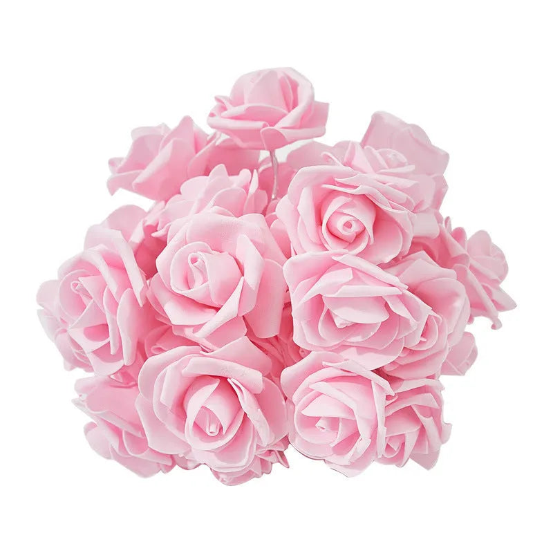 Battery-powered LED rose small coloured lights indoor holiday decoration string with 1.5m length