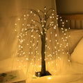 Scene arrangement illusion copper wire night light 500mm warm white black willow with USB and battery power