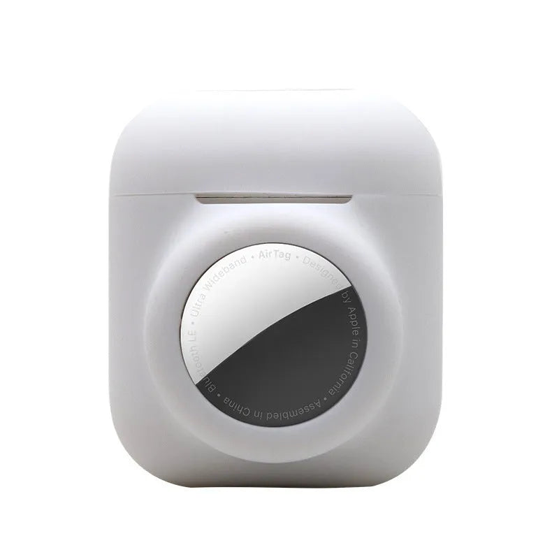 Silicone flip case for Apple AirTag shown in multiple colour options on a white background.