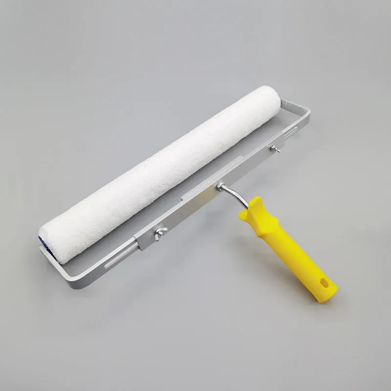 18-inch paint roller set with three brush head types on a lengthened handle for wall painting