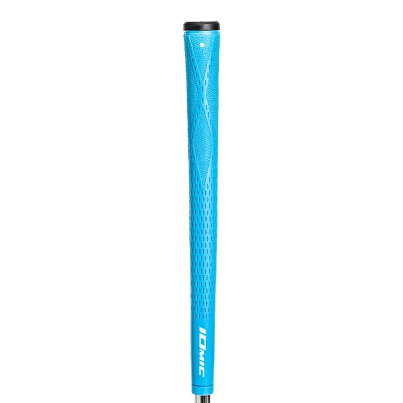 Close-up of a TPE golf club grip showing cross-hatch texture, displayed in red colour option.